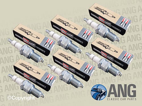 CHAMPION N12YC SPARK PLUGS (6) ; 100-6, 3000 MkI, II & III