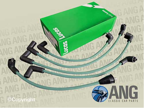 GREEN HT IGNITION LEADS (LUCAS) ; MORRIS MARINA 1.8, 1.8TC (1971-1973)