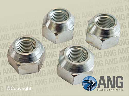 FRONT OR REAR WHEEL NUTS x 4 (STEEL WHEELS) ; MGA 1500, 1600 & 1600 MkII