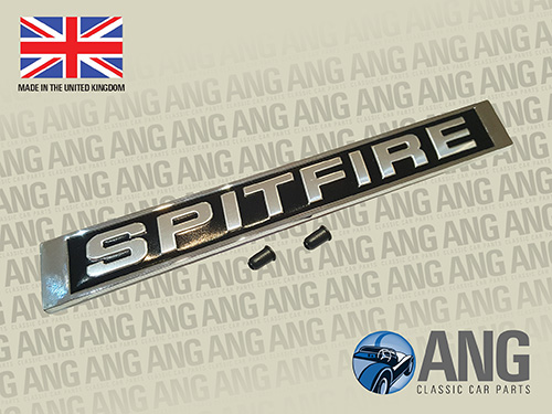 CHROME &#39;SPITFIRE&#39; BADGE & CLIPS ; SPITFIRE MkIII