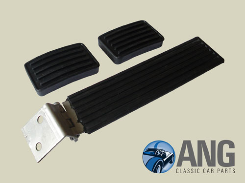 ACCELERATOR, CLUTCH & BRAKE PEDAL PADS KIT ; MIDGET & SPRITE &#39;58-&#39;74